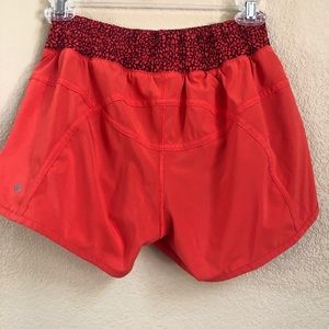 Lululemon 4 way tracker shorts.